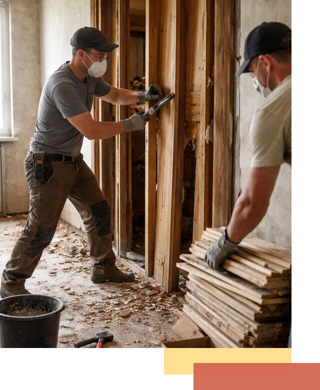 Демонтаж деревянных перегородок в Бийске быстро и аккуратно