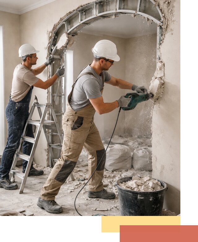 Демонтаж гипсокартонной арки в Бийске быстро и аккуратно