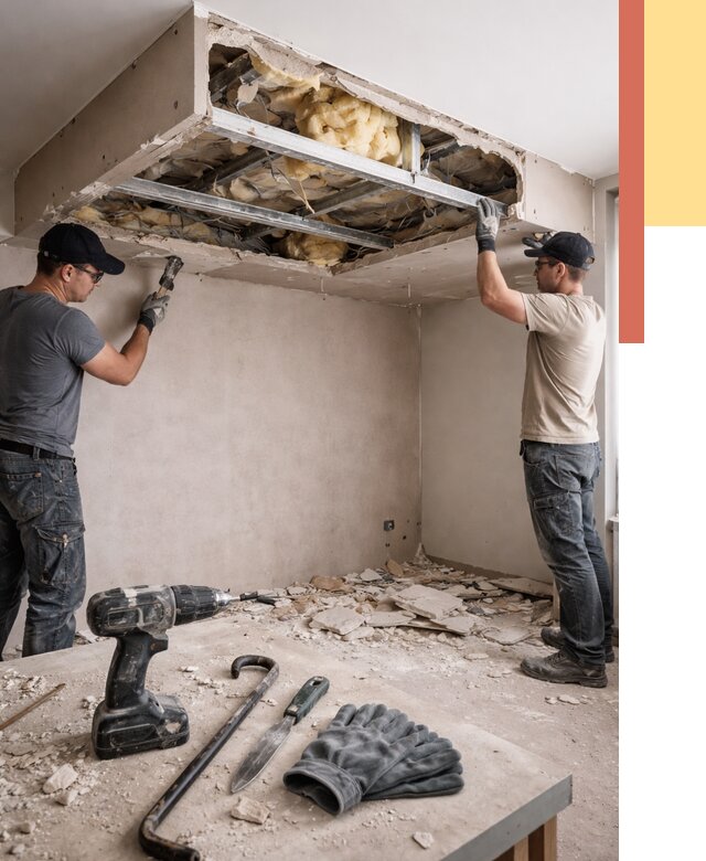 Демонтаж короба из гипсокартона в Бийске от 1579 руб. — быстро и недорого | ОТДЕЛОЧНИК-Бск