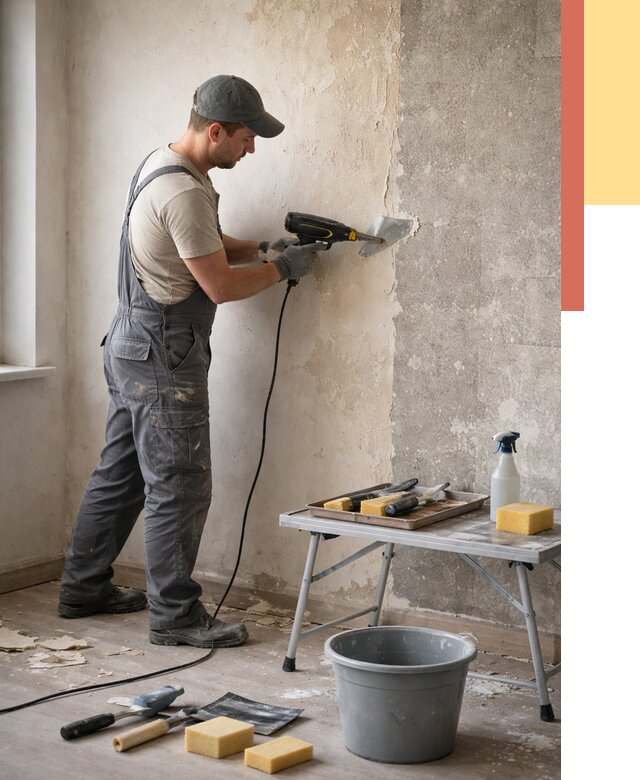 Очистка стен от клея в Бийске от 1922 руб. — снятие и удаление клея со стен | ОТДЕЛОЧНИК-Бск