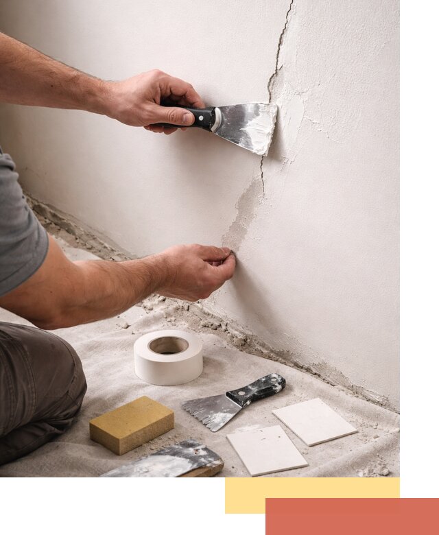 Заделка трещин и сколов в стенах и потолках в Бийске