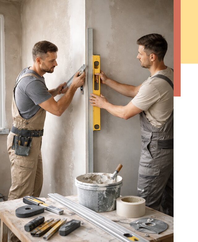 Выведение углов стен в Бийске от 1922 руб. быстро и недорого | ОТДЕЛОЧНИК-Бск