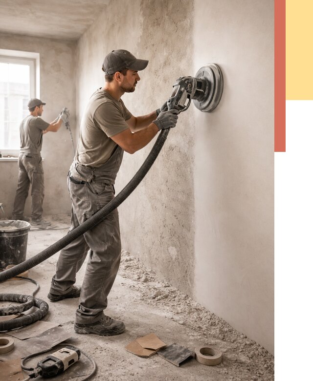 Шлифовка стен в Бийске от 1246 руб/м2 — быстро и недорого | ОТДЕЛОЧНИК-Бск