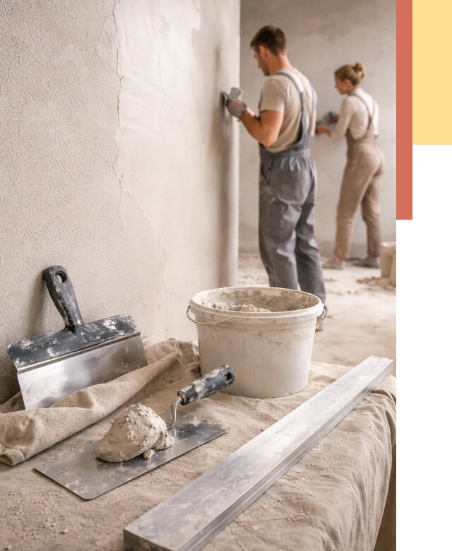 Штукатурка стен гипсовая в Бийске от 4674 руб/м2 — быстро и недорого | ОТДЕЛОЧНИК-Бск