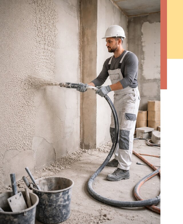 Машинная штукатурка стен в Бийске под ключ от 6752 руб./м2 | ОТДЕЛОЧНИК-Бск