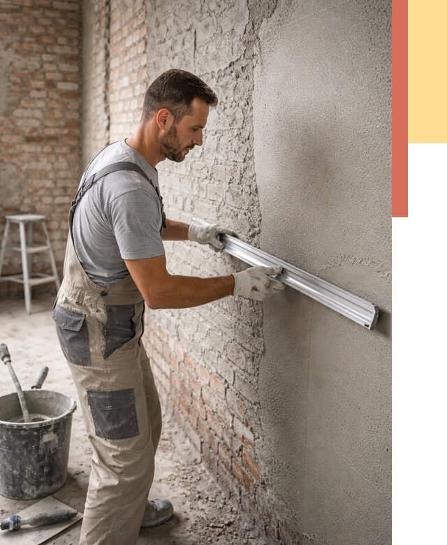 Штукатурка кирпичных стен в Бийске от 4674 руб/м2 — быстро и недорого | ОТДЕЛОЧНИК-Бск