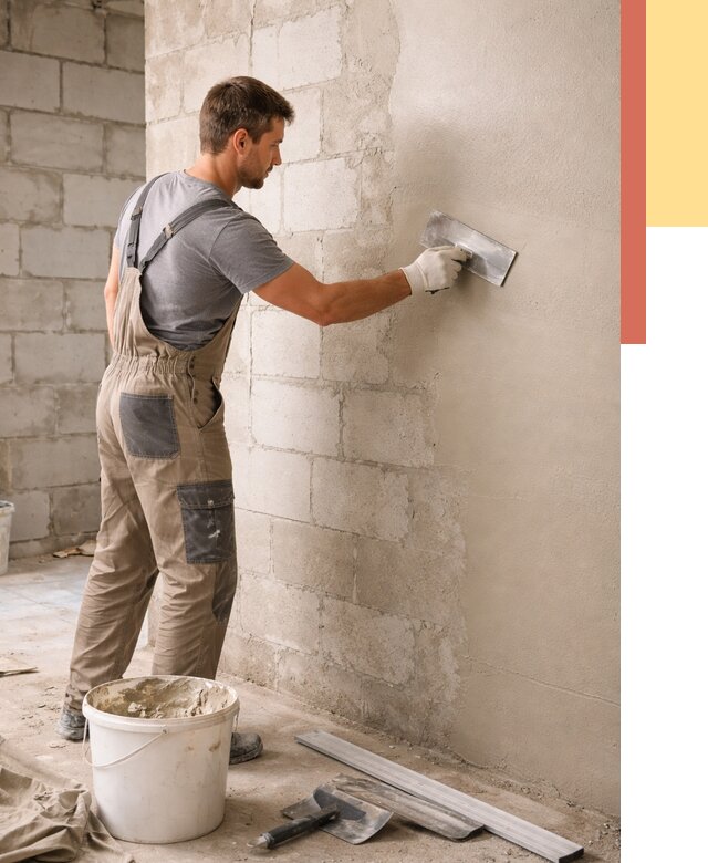 Штукатурка стен из газобетона в Бийске от 2181 руб./м2 — быстро и недорого | ОТДЕЛОЧНИК-Бск