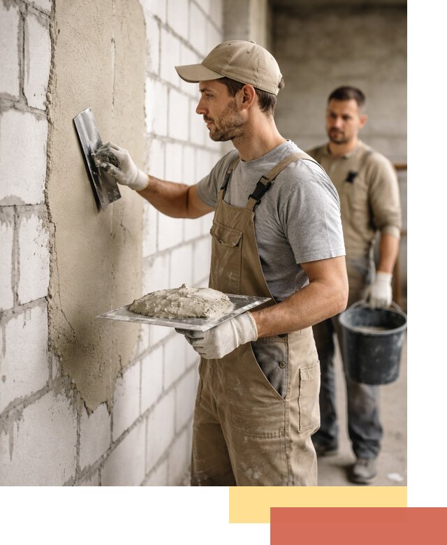 Штукатурка стен из газобетона в Бийске под ключ