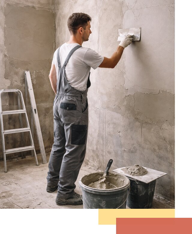 Штукатурка стен в ванной под ключ в Бийске