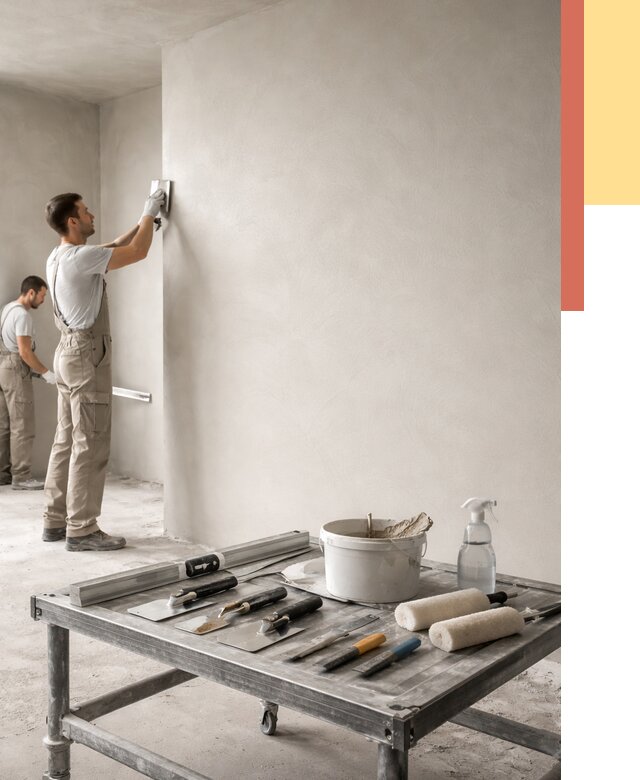 Штукатурка стен под покраску в Бийске от 4674 руб./м² — качественно и недорого | ОТДЕЛОЧНИК-Бск