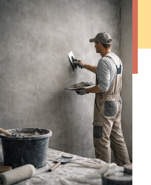 Декоративная штукатурка под бетон в Бийске от 2597 руб./м² — нанесение под ключ | ОТДЕЛОЧНИК-Бск