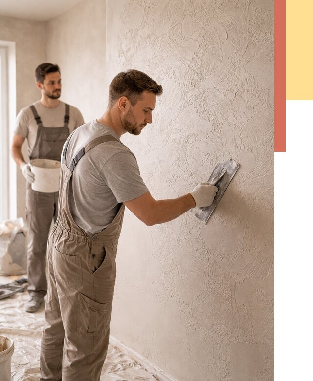 Фактурная штукатурка стен в Бийске от 4363 руб./м² — заказать под ключ | ОТДЕЛОЧНИК-Бск