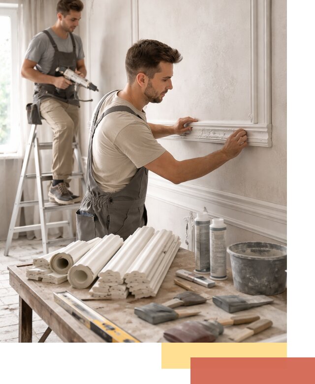 Монтаж лепнины на стены в Бийске профессионально и качественно