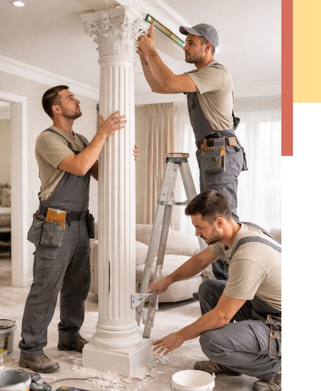 Установка декоративных колонн в Бийске от 12464 руб. под ключ | ОТДЕЛОЧНИК-Бск