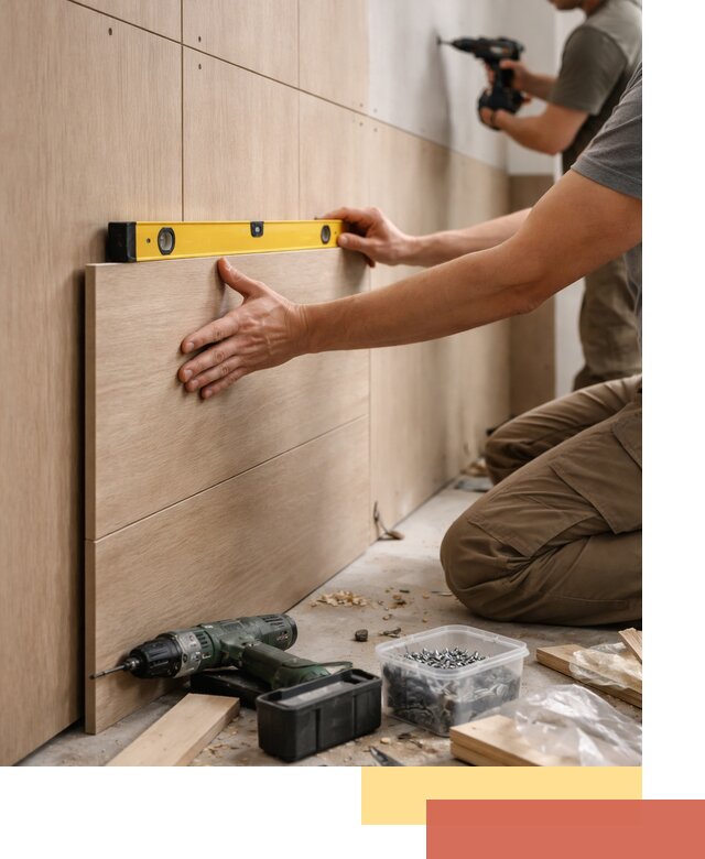 Профессиональный монтаж МДФ панелей на стены в Бийске