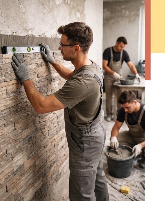 Монтаж искусственного камня в Бийске от 4674 руб. под ключ | ОТДЕЛОЧНИК-Бск