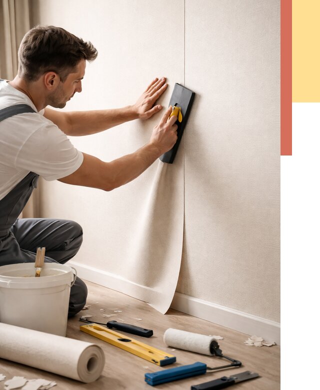 Поклейка виниловых обоев в Бийске от 4674 руб. | Быстро и недорого — ОТДЕЛОЧНИК-Бск