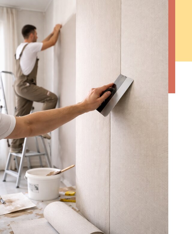 Поклейка текстильных обоев в Бийске от 4674 руб. под ключ | ОТДЕЛОЧНИК-Бск