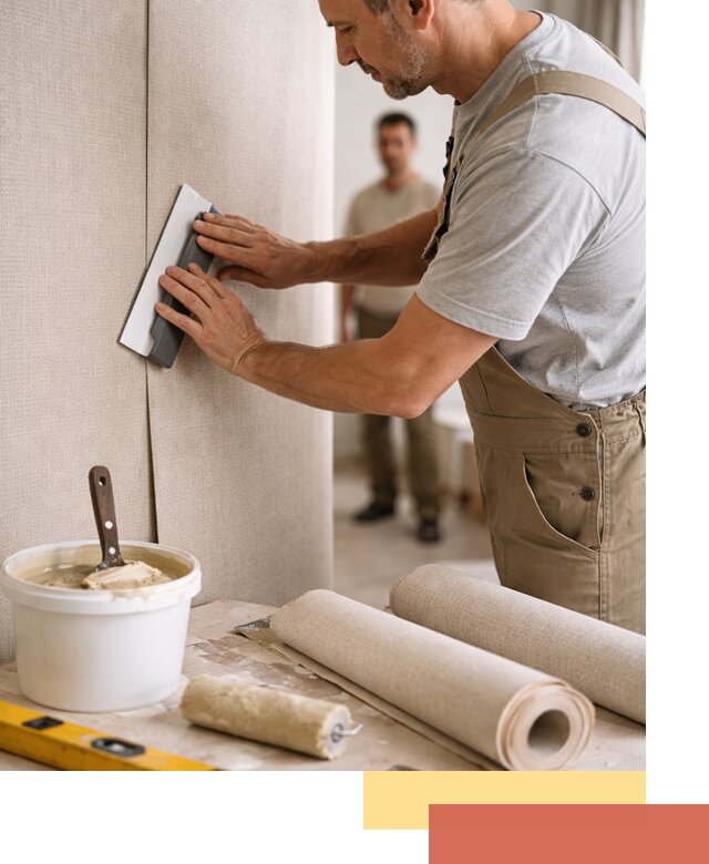 Поклейка текстильных обоев в Бийске профессионально и аккуратно