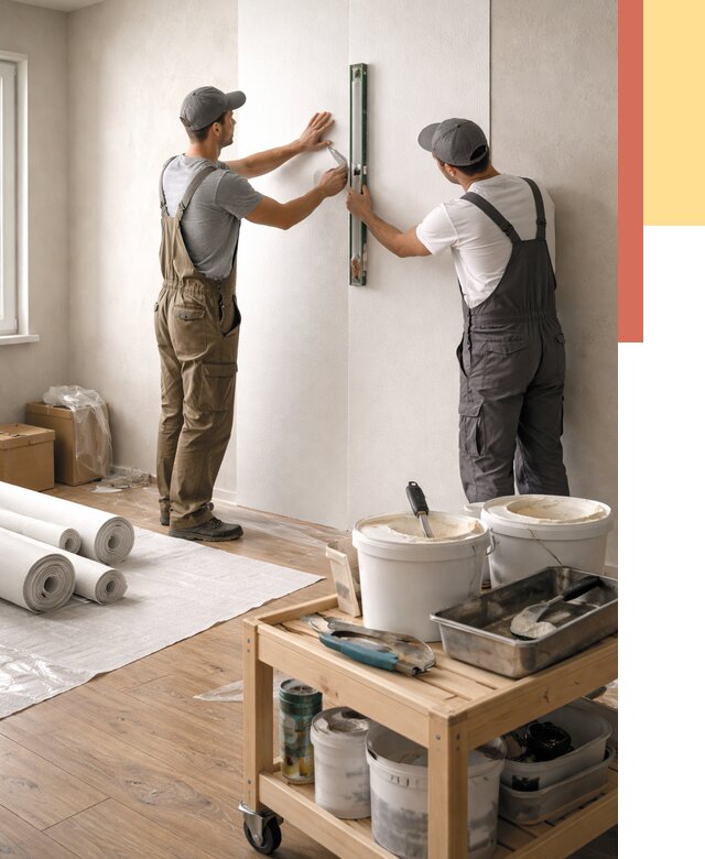 Поклейка стеклообоев в Бийске от 6752 руб. за м2 — быстро и недорого | ОТДЕЛОЧНИК-Бск