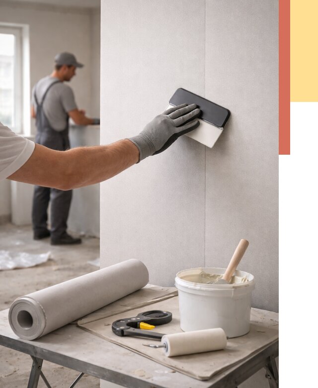 Поклейка обоев под покраску в Бийске от 3635 руб. за м2 | ОТДЕЛОЧНИК-Бск