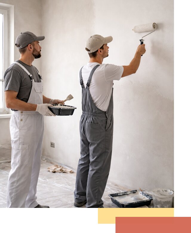 Покраска стен водоэмульсионной краской в Бийске