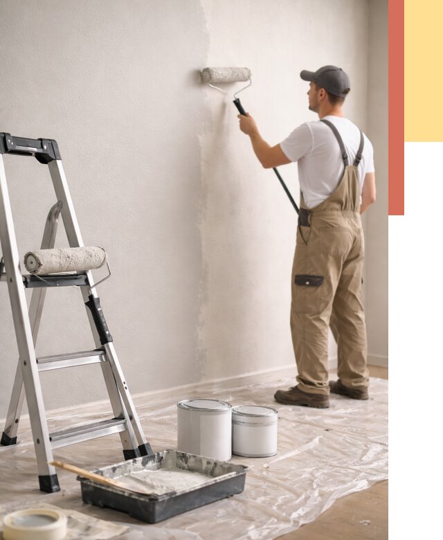 Покраска стен латексной краской в Бийске от 4674 руб. за м2 | ОТДЕЛОЧНИК-Бск