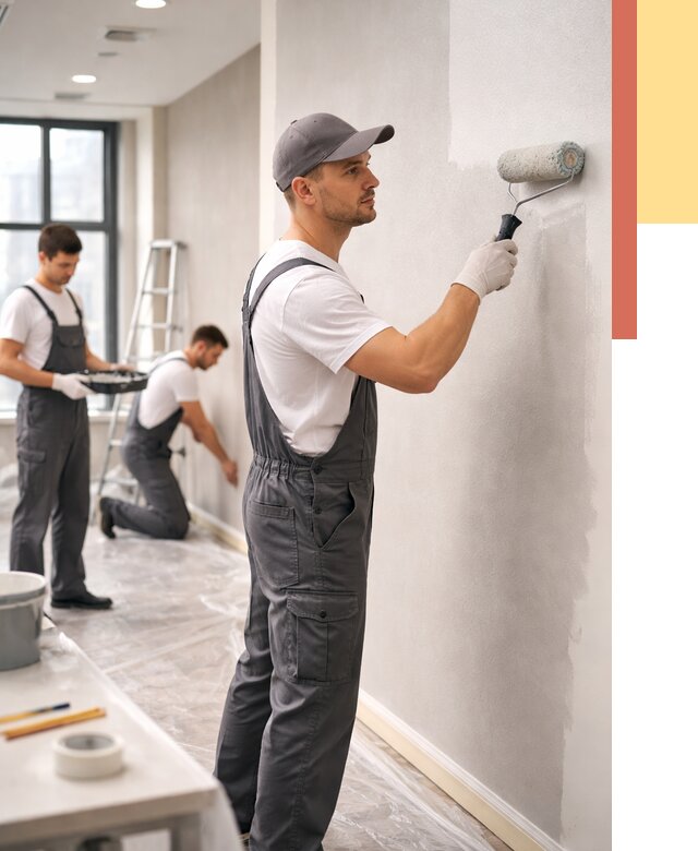 Покраска стен в офисе в Бийске от 8829 руб. — быстро и недорого | ОТДЕЛОЧНИК-Бск