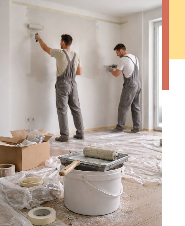 Покраска стен в квартире в Бийске от 2597 руб/м2 — быстро и недорого | ОТДЕЛОЧНИК-Бск