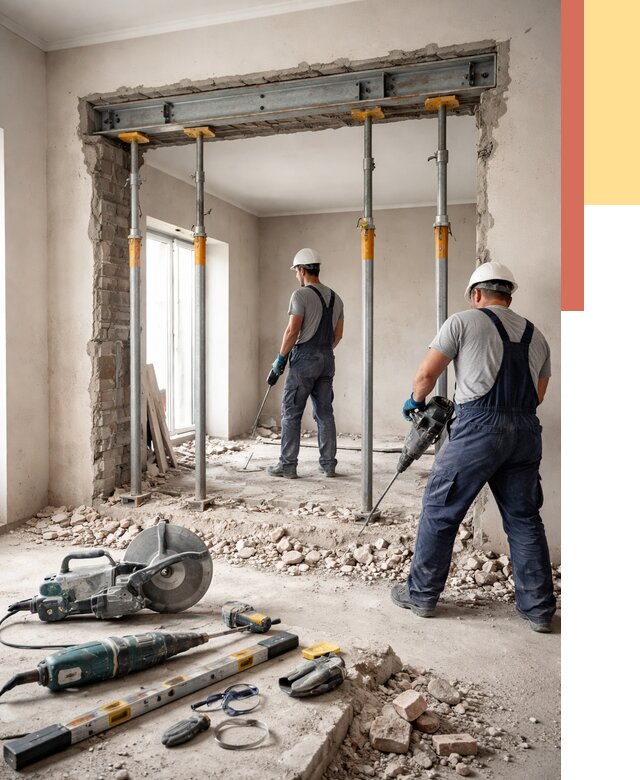 Прорезка проема в стене в Бийске от 4674 руб. — быстро и недорого | ОТДЕЛОЧНИК-Бск