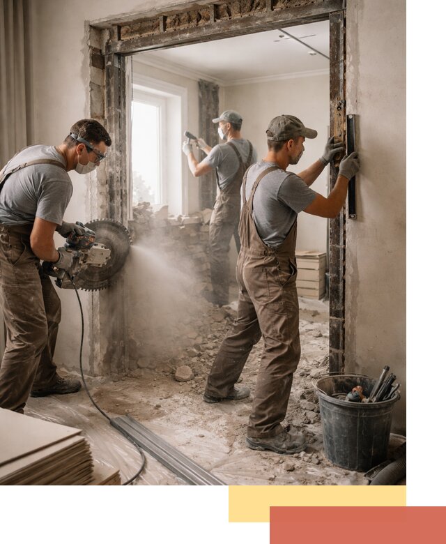 Расширение дверного проема под установку новой двери в Бийске