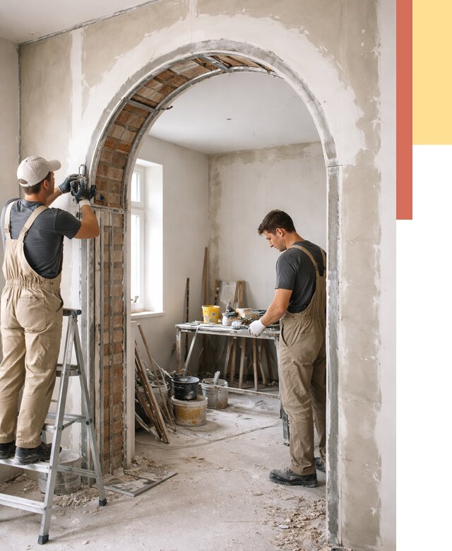 Устройство арочного проема в Бийске от 9868 руб. под ключ — быстро и недорого | ОТДЕЛОЧНИК-Бск