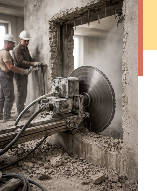 Алмазная резка проемов в Бийске от 4674 руб. быстро и недорого | ОТДЕЛОЧНИК-Бск