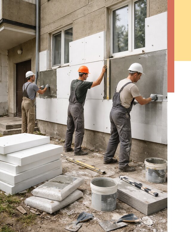 Утепление стен пенопластом в Бийске от 1818 руб. — недорого и под ключ | ОТДЕЛОЧНИК-Бск