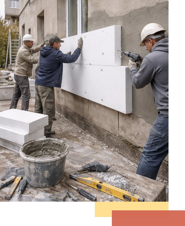 Утепление наружных стен пенопластом в Бийске