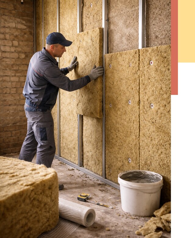 Утепление стен минватой в Бийске от 1402 руб./м2 — недорого и быстро | ОТДЕЛОЧНИК-Бск