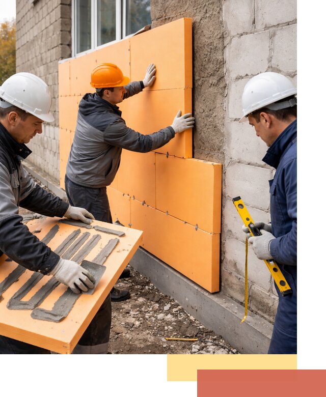 Утепление фасада пеноплексом под ключ в Бийске