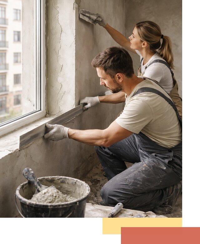 Штукатурка откосов дверей и окон профессионально в Бийске