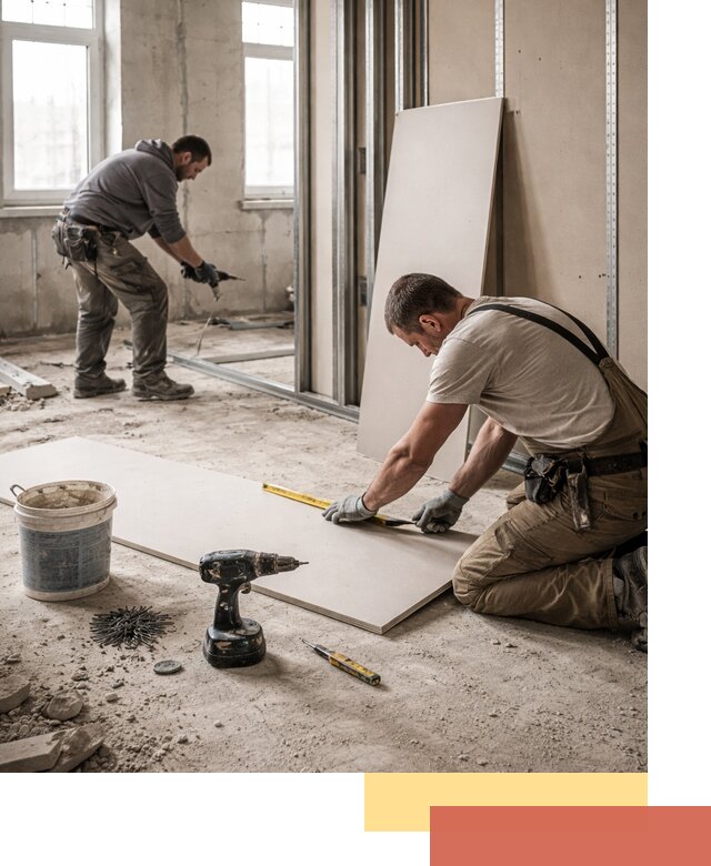 Кладка перегородок из ПГП под ключ в Бийске