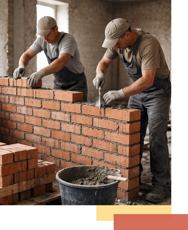 Кладка кирпичных перегородок под ключ в Бийске