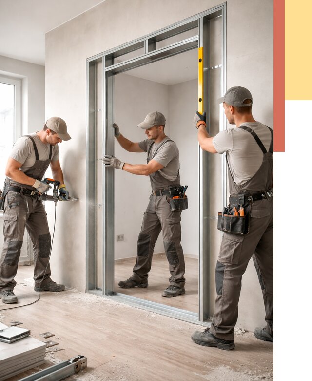 Устройство дверного проема в перегородке в Бийске от 4674 руб. под ключ | ОТДЕЛОЧНИК-Бск