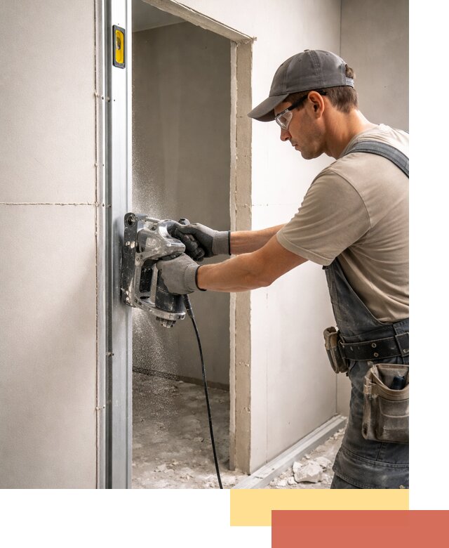 Устройство дверного проема в перегородке в Бийске