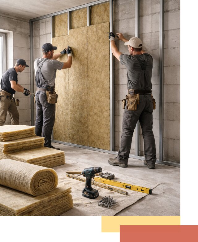 Шумоизоляция перегородок из блоков в Бийске — монтаж и защита шумоизоляцией