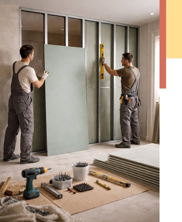 Перегородка из влагостойкого гипсокартона в Бийске от 4986 руб. — монтаж под ключ | ОТДЕЛОЧНИК-Бск