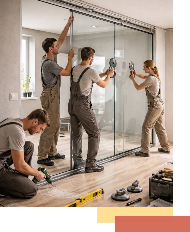 Изготовление стеклянных перегородок на заказ в Бийске