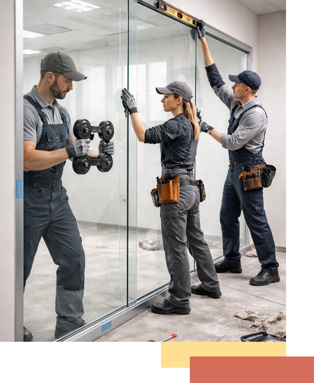 Профессиональный монтаж стеклянных перегородок в Бийске