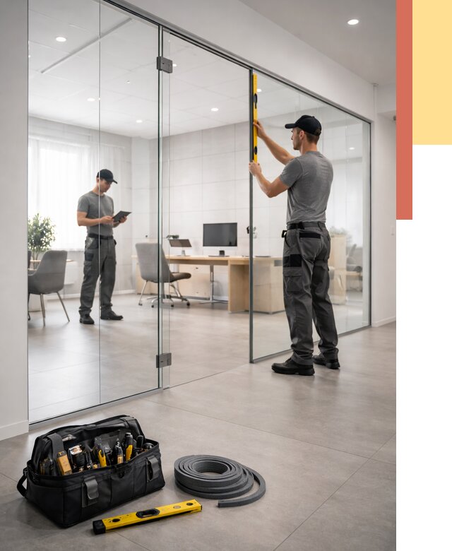 Цельностеклянные перегородки под ключ в Бийске от 9868 руб. — монтаж и цены | ОТДЕЛОЧНИК-Бск