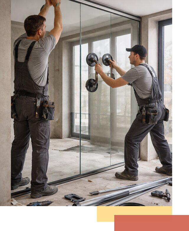 Цельностеклянные перегородки под ключ в Бийске