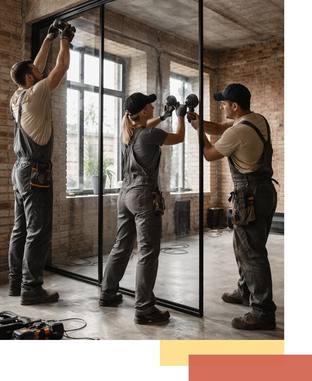 Стеклянные перегородки лофт — изготовление и монтаж в Бийске