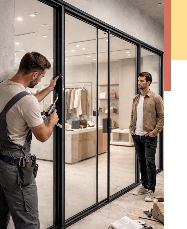 Стеклянные перегородки для магазинов в Бийске от 8517 руб. под ключ | ОТДЕЛОЧНИК-Бск